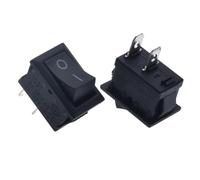 10pcs KCD1-101 interrupteur à bascule 6A250V 10A125V interrupteur à bouton 2 pieds 15 * 21mm interrupteur de commande marche/arrêt noir