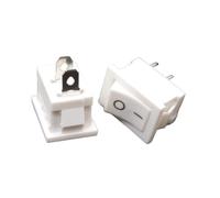 10PCS/KCD1-101 interrupteur à bascule 6A250V 10A125V interrupteur à bouton 2 pieds 15 * 21mm interrupteur de commande blanc ON-OFF 2P