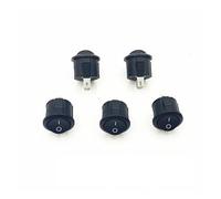 10pcs KCD1-105 Diameter Small Round Boat Rocker Switches Black Round Black White Red 2 Pin ON-OFF Rocker Switch NWPNLXEA(5Pcs Black)