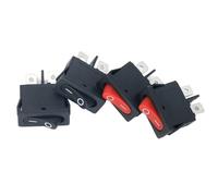 10pcs KCD1-110 2Pin 250V 6A Interrupteur de bateau Snap-in SPST ON OFF Position à bascule NO/OFF interrupteur d'alimentation 10x22mm rouge(KCD1-110 Red lid)