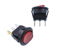 10pcs KCD1 Interrupteur à bascule rond SPST allumé/éteint 6A / 250V 10A / 125V AC 20mm