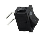 10pcs KCD1 Interrupteur à pied coudé à 90 degrés horizontal Deux fichiers KCD1ON-OFF 2 broches 2 engrenages 21x15mm Interrupteur d'alimentation noir AC 10A125V 6A