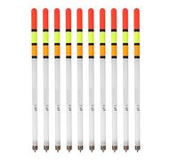 10pcs Kit de Bobber de Pêche, Flotteurs de Pêche en Plastique Assortiment de Tubes de Canne à Pêche Appâts Polyvalents pour l'Alimentation des Poissons (2.5 white)