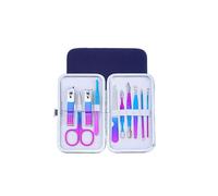10pcs - Kit De Manucure Arc-En-Ciel, 1 Ensemble, Pince De Coupe En Acier Inoxydable, Lime De Ponçage, Aiguille D'acné, Ensembles De Toilette Pour Les Ongles Des Pieds