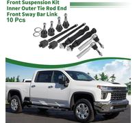 10Pcs Kit De Suspension Avant Embout Biellette Direction Intérieure Et Extérieure Barre Stabilisatrice Avant Joint À Rotule Supérieur Et Inférieur pour Chevrolet Silverado 1500