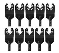 10Pcs Lames de Scie Oscillantes, Outil Multifonction À Dégagement Rapide Lames Métalliques Universelles Remplacement Peinture Électrique Cloison Sèche Bois Plastique, for De.Walt Bo.sch Ma.kita (10mm)