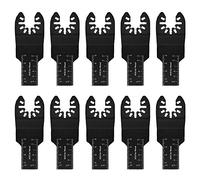 10Pcs Lames de Scie Oscillantes, Outil Multifonction À Dégagement Rapide Lames Métalliques Universelles Remplacement Peinture Électrique Cloison Sèche Bois Plastique, for De.Walt Bo.sch Ma.kita (20mm)
