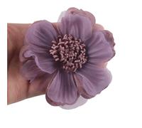 10PCS Large Handmade Chiffon Fabric Artificial Flower For Wedding Dress Clothing Hats Headdress Decoration DIY(F)