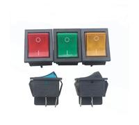 10PCS/ Latching Rocker Switch Power Switch I/O 4 Pins With Light 16A 250VAC 20A 125VAC KCD4 NWPNLXEA(Gelb)