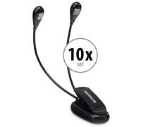 10pcs LED Double Lampe de Piano Pupitre Lecture Clip Eclariage Pince Illuminer