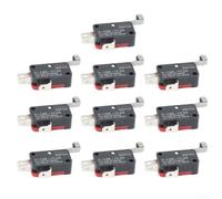10PCS Limit Switch 12V 3Pin 16A Hinge Lever | 16A rating, 125/250V AC, 12V DC, reliable high-demand performance, ABS material, easy install