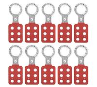 10pcs Lockout Hasp 25 mm / 1,0 pouces 6 trous en aluminium rouge pour l'industrie chimique Mine de charbon électrique