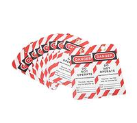 10PCS Lockout Tagout Tag, Danger Do Not Operate Tag Safety Warning Front Back Label Pvc for Lock out Tagout Equipment Repair