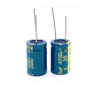 10pcs/lot 25V 4700UF Low ESR/Impedance High Frequency Aluminum Electrolytic Capacitor Size 16 * 25 4700UF25V 20% AUOQKQUT