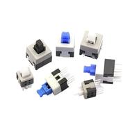 10PCS/LOT 5.8 * 5.8 7 * 7 8 * 8 8.5 * 8.5mm Self Locking Push Tactile Power Switch Kit 6 Pin Button Switches NWPNLXEA(UNLOCK,50pcs 8.5x8.5)