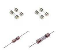10pcs/lot 5x20mm 6x30mm Fast Blow Glass Tube Fuses 1A 2A 3A 5A 10A 15A 20A Square Round Fuse Axial Lead Green Blue Fuse 125/250V(BLACK_10 PCS)