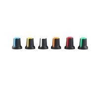 10PCS/Lot 6mm Shaft Hole Dia Potentiometer Pot Knob Cap For Diameter 6mm Plum Handle WH148 NWPNLXEA(10PCS Yellow)