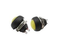 10Pcs/Lot 7 Colors PBS-33B 12mm Waterproof Momentary ON/OFF Push Button Switch 12V 1A 2Pin Reset Non-locking Round Switches NWPNLXEA(Gelb)