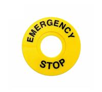 10pcs/lot ABS Emergency Stop Button Switch Alarm Ring Yellow Sign Button Box Warning STOP Outer Dia 60mm Opening 22mm NWPNLXEA