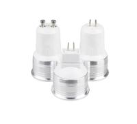 10pcs / lot AC85-265V GU10 GU5.3 E27 Ultra clair 1W 3W LED Pleins projecteurs à LED ampoule chaud / naturel / frais lampe blanche MR16 DC 12V ( Couleur : Natural white 3W COB , Taille : GU10 85-265V )