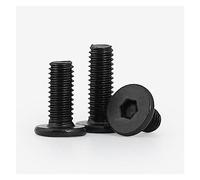 10pcs/lot CM Black Stainless Steel Hex Hexagon Socket Ultra Thin Super Low Flat Head Allen Cap Screw Bolt M2 M2.5 M3 M4 (Color : 10mmx10pcs, Size : M2)