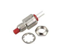 10Pcs/Lot DS-402 Momentary Reset Dia 5mm Metal push button switch with Pins Terminal NWPNLXEA(Rot)