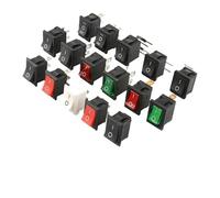 10Pcs/Lot KCD1-101N-3P Red Right 3 Pins ON-OFF SPST Snap in Boat 15 * 21mm AC 6A/250V 10A/125V E335A6 Rocker Switch NWPNLXEA(W2-2PIN-ON-OFF)
