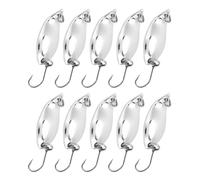 10pcs / Lot Leurres De PêChe Wobbler AppâTs Style CuillèRe AppâTs Artificiels En MéTal Crochet (Argent, 2.5g)
