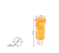 10PCS/Lot Panel Mounting Neon Indicator 12V 24V 220V 380V Red Green Yellow Lights MDX-11A Guiding Signal Lamp NWPNLXEA(220V Yellow)
