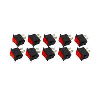 10pcs/lot RED 10 * 15mm SPST 2PIN ON/OFF G125 Boat Rocker Switch 3A/250V Car Dashboard Truck RV ATV Home