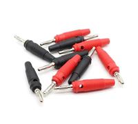 10Pcs/lot Red and Black 4mm Solderless Side Stackable Banana