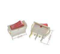 10pcs/lot Rocker Switch Rice Cooker Frying Pan Small Ship Type Electrical Power Supply Push Button KCD3 Lamp 2/3 Pins NWPNLXEA(A (10PCS))