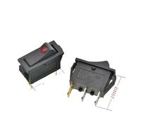 10pcs/lot Rocker Switch Rice Cooker Frying Pan Small Ship Type Electrical Power Supply Push Button KCD3 Lamp 2/3 Pins NWPNLXEA(E (10PCS))