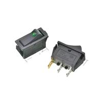 10pcs/lot Rocker Switch Rice Cooker Frying Pan Small Ship Type Electrical Power Supply Push Button KCD3 Lamp 2/3 Pins NWPNLXEA(H (10PCS))
