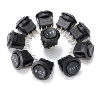 10Pcs/Lot Round type Switch KCD1-103 Three Pin TOn-Off-On 15 * 23 6A 250V NWPNLXEA