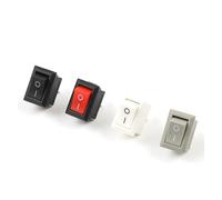 10PCS/LOT SPST ON/OFF Boat Rocker Switch 2Pin 10 * 15mm 3A 250V AC KCD101 Snap-in Rocker Switches Black Red White Gray NWPNLXEA(2Pin Red Black)