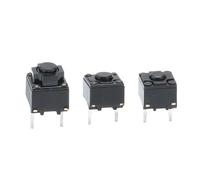 10pcs / lot square 2 foot mouse switch button 6 * 6 * 7.3/6 * 6 * 6.0/6 * 6 * 5.7MM switch black dots NWPNLXEA(6x6x7.3mm)
