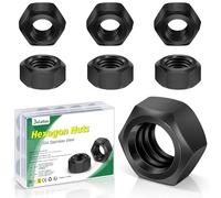 10pcs M10 écrous écrous hexagonaux Bolatus en acier inoxydable 304, écrous plats M10 en acier inoxydable pour vis, tiges filetées, rondelles, machines