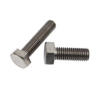 10pcs M10 Pure Titanium External Hex Head Screws - Bright Titanium Alloy Flat Head Bolts(M10x80)