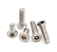10pcs M2 M2.5 M3 M4 M5 M6 304 Stainless Steel Six Lobe Flat Countersunk Head Bolt with Pin Tamper Proof Anti Theft Security Screw(5mm,M4 20pcs)