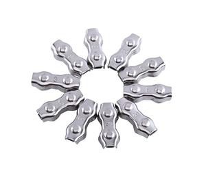 10Pcs M3 Duplex Clips Serre-câbles en Acier Inoxydable pour Filin Cable Inox