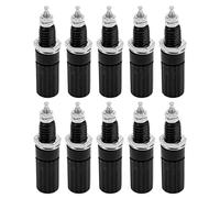 10pcs M3 Terminal 4 mm Banane Joble Panneau à vis de vis (Noir)