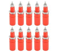 10pcs M3 Terminal 4 mm Banane Joble Panneau à vis de vis (Rouge)