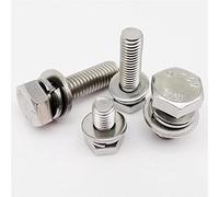 10pcs M4,8mm,Boulon à vis hexagonale hexagonale extérieure en acier inoxydable 304 avec lave-linge plate SPLASH SPLASY SPLASY