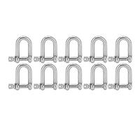 10pcs M4 Bouille à vis Ancre Handle 304 Précheur D - Shape en acier inoxydable pour le camping