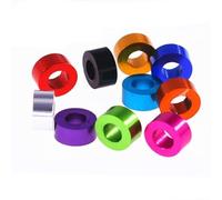 10pcs M4 M5 M6 M8 coloré en aluminium rondelle plate bague joint rond creux pas de filetage entretoise épaisseur 2-10mm-m5 10pcs, épaisseur 4mm, bleu profond