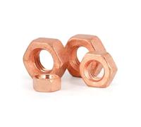 10pcs M6-1.0 Cuivre écrou hexagonal, écrou de blocage