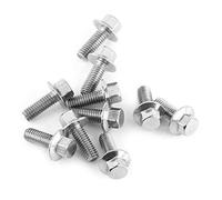 10pcs M6 acier inoxydable SS304 kit de vis, Vis à bride hexagonale Fixation des boulons de la tête de la rondelle(M6*16)