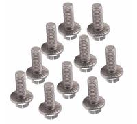 10pcs M6 Boulon à bride Vis à Tête Hexagonale avec Flange en Acier inoxydable 304[M6*20]