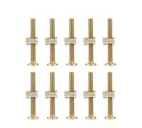 10pcs M6 en acier en acier de 50 mm boulons de meubles noix de connecteur pour armoires de cuisine en bois